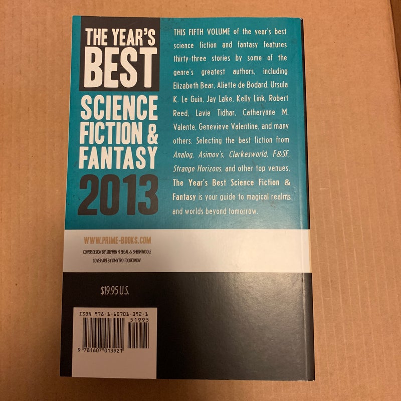 The Year's Best Science Fiction and Fantasy 2013