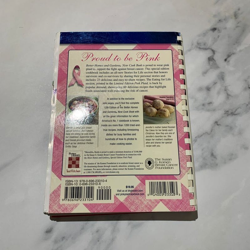 Better Homes and Gardens New Cook Book: Pink Plaid