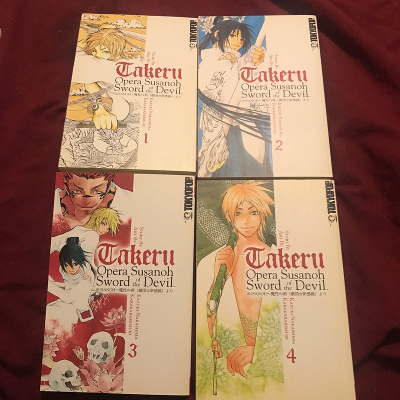 Takeru manga complete set volumes 1-4