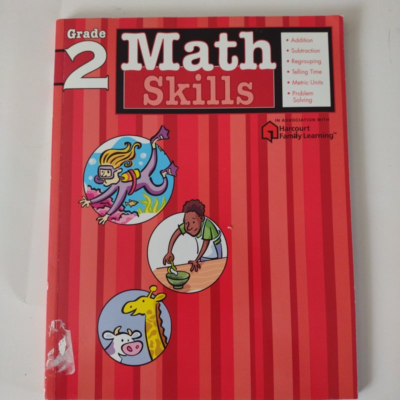 Math Skills: Grade 2 (Flash Kids Harcourt Family Learning)