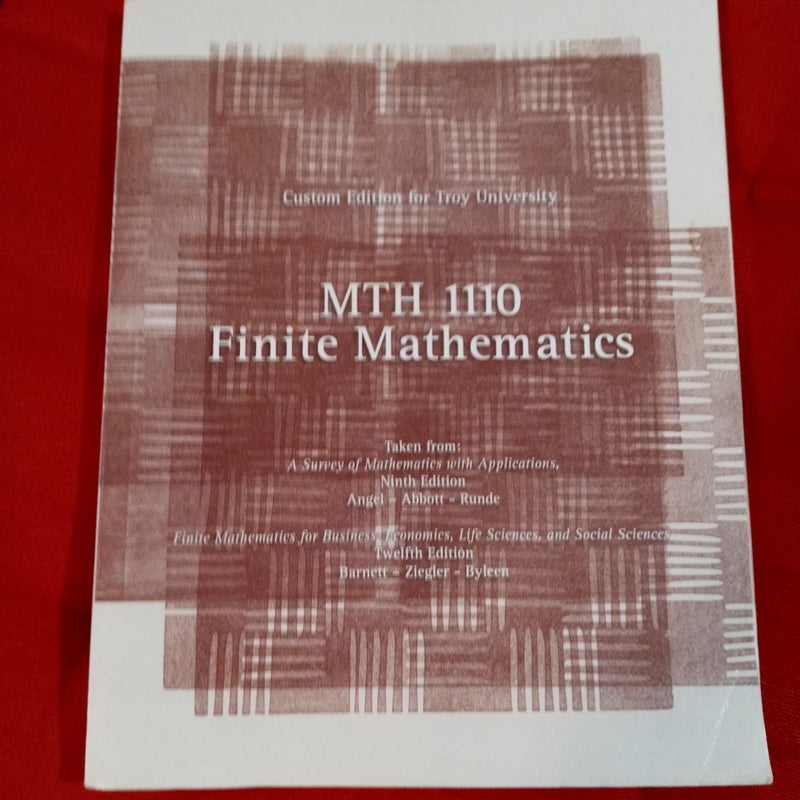 MTH 110 Finite Mathematics
