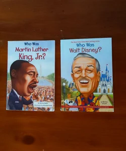 Set of 2: Who was Martin Luther King, Jr.? + Who was Walt Disney?