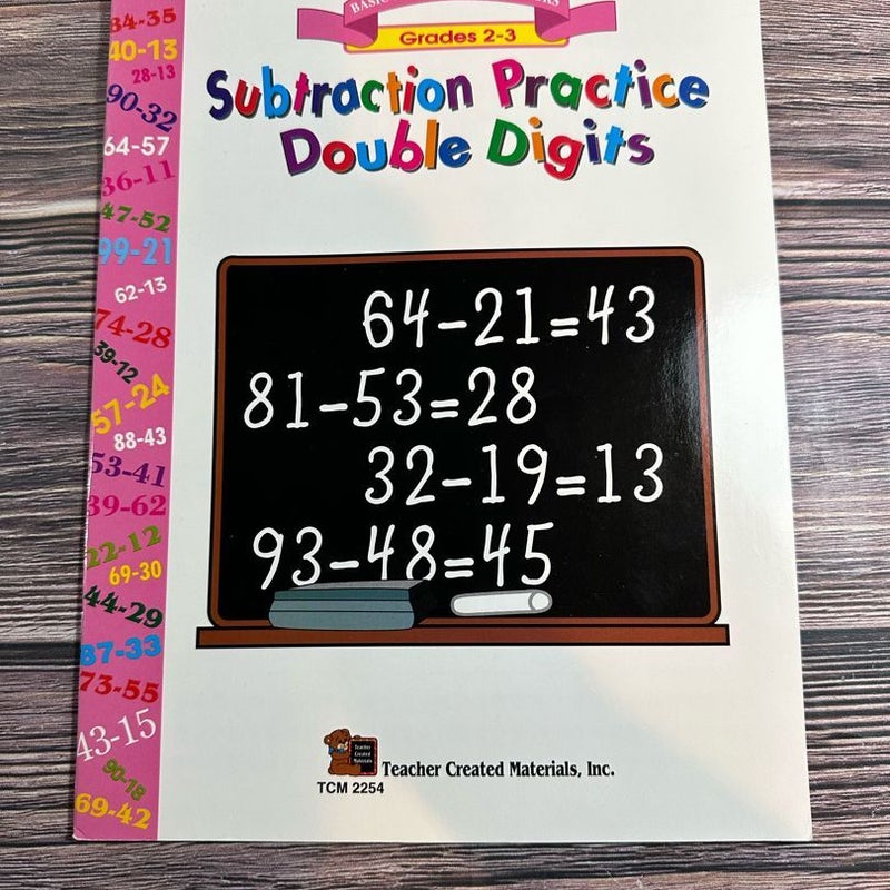 Subtraction Practice Double Digits