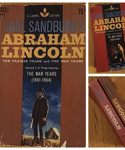 Lincoln biography vols 2,3 Dell vintage paperback