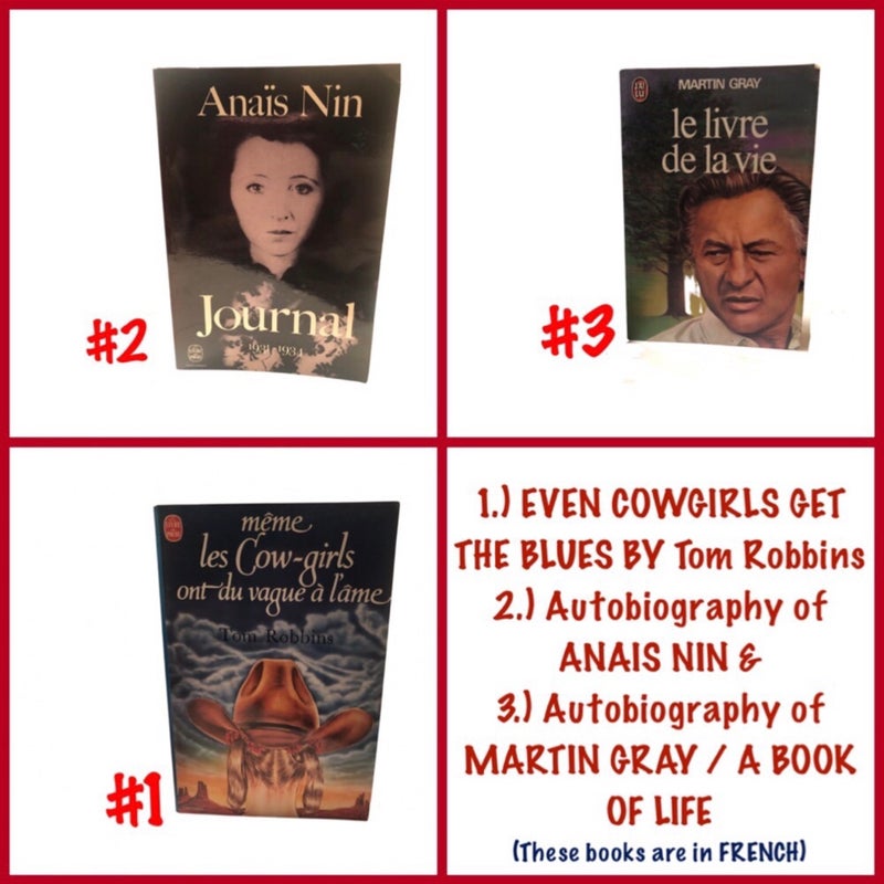 Even cow-girls get the blues, Anais Nin bio & The book of life