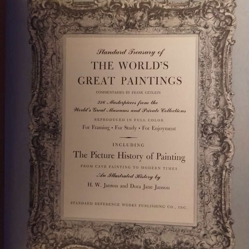 The standard Treasury of the "World's Great Paintings" 