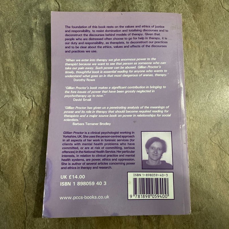 The Dynamics of Power in Counselling and Psychotherapy