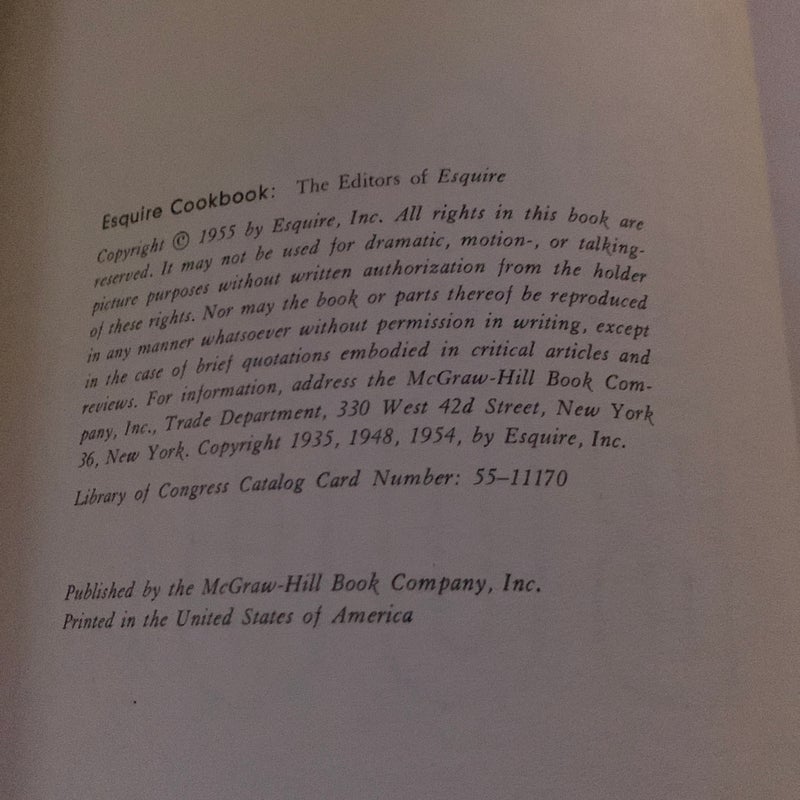 Esquire cook book 