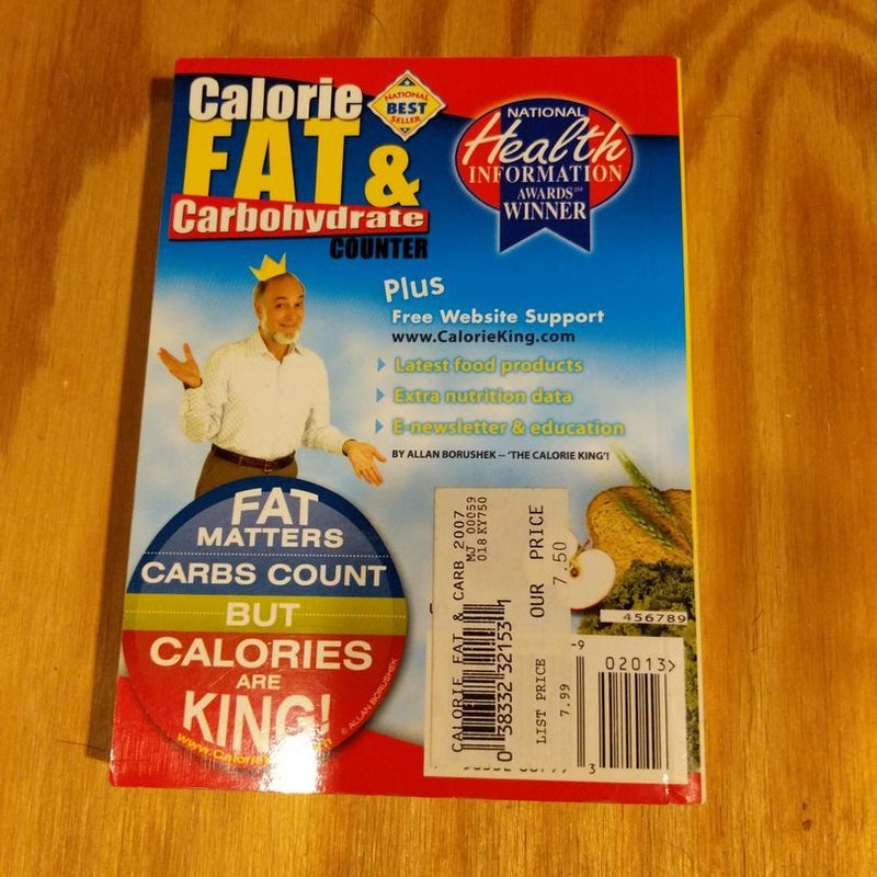 Calorie, Fat and Carbohydrate Counter