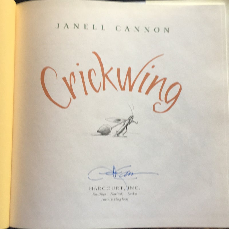 Crickwing *signed*