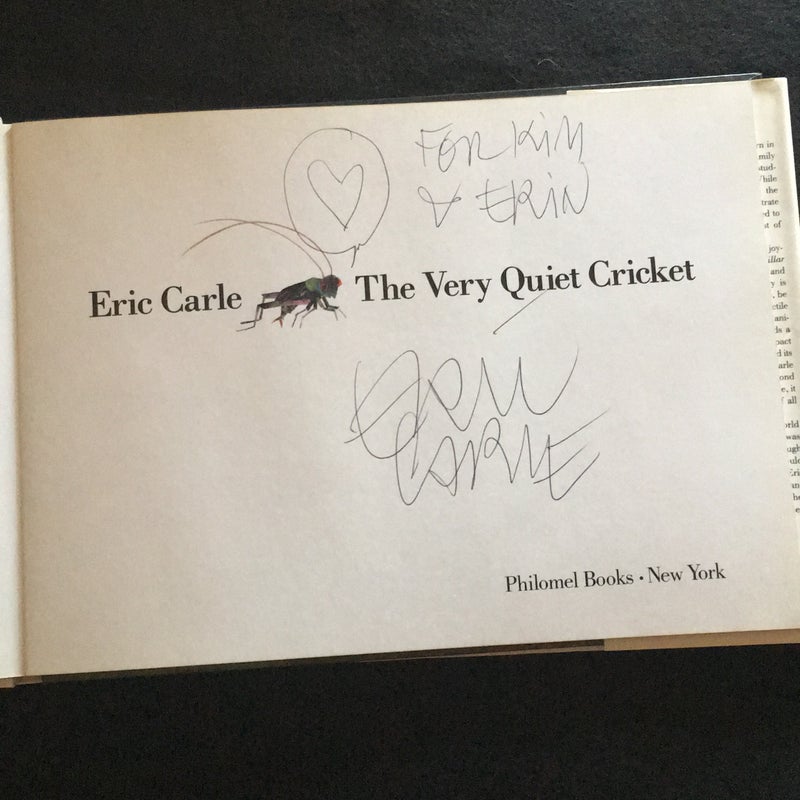 The Very Quiet Cricket *signed*
