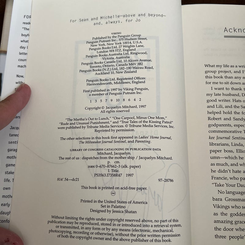 The Rest of Us*signed first edition 