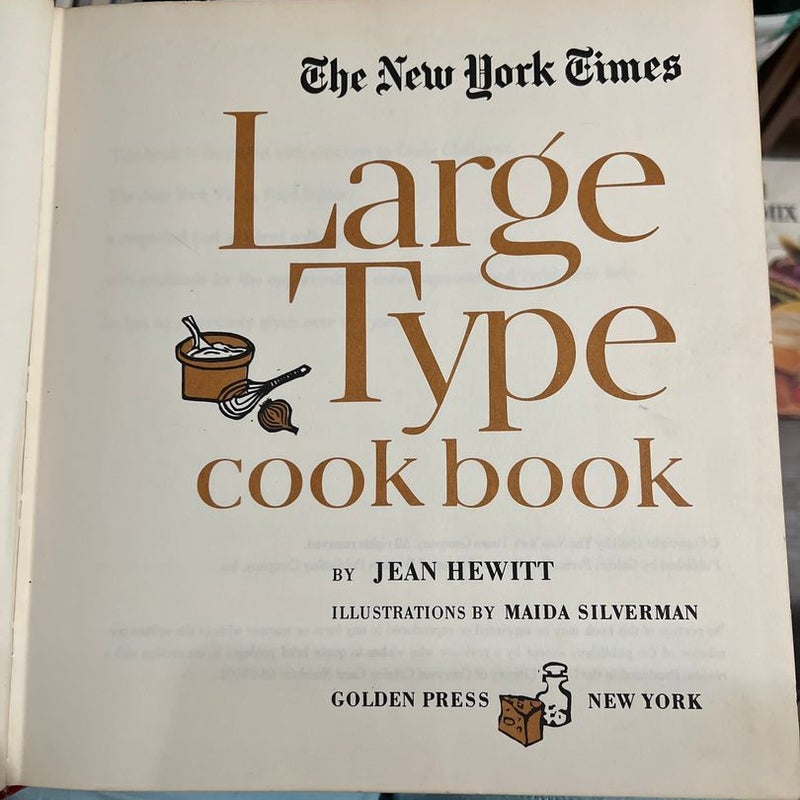 New York Times Large Type Cookbook
