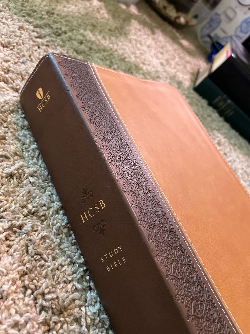 HCSB Study Bible, Brown/Tan LeatherTouch Indexed