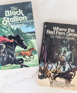 Black Stallion and Where the Red Fern Grows Vintage Bundle