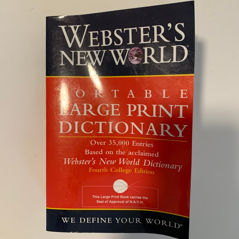 Webster's New World Portable Large Print Dictionary, Second Edition