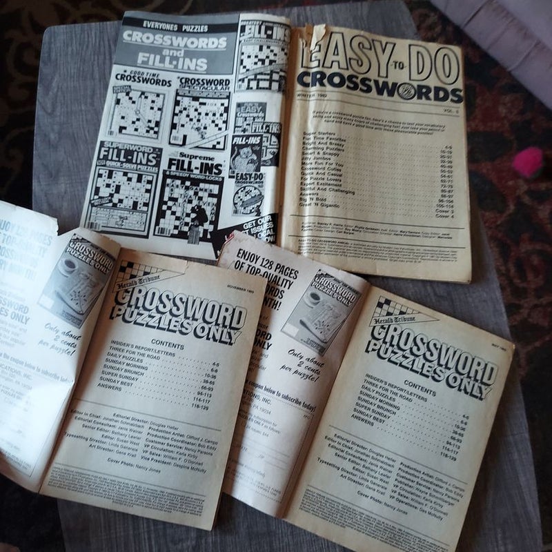 Vintage Crossword Puzzles