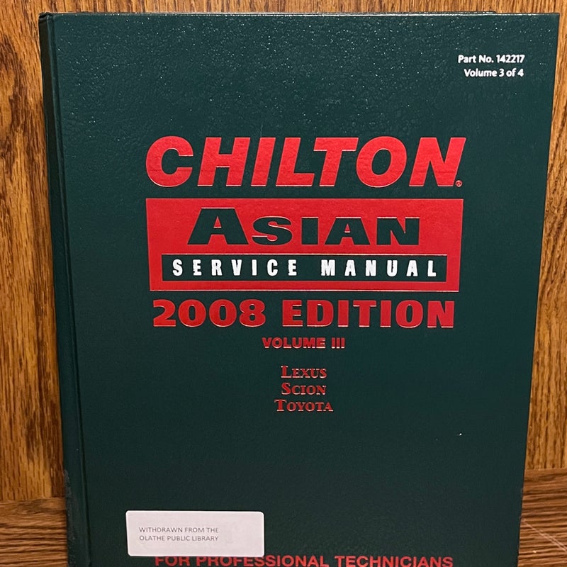 Chilton Asian Service Manual 2008