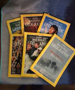 1994 National Geographic Magazines 6 count 