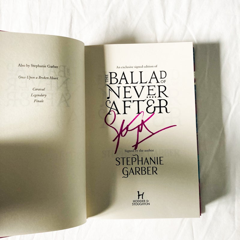 SIGNED The Ballad of Never After (with PAGE OVERLAYS)