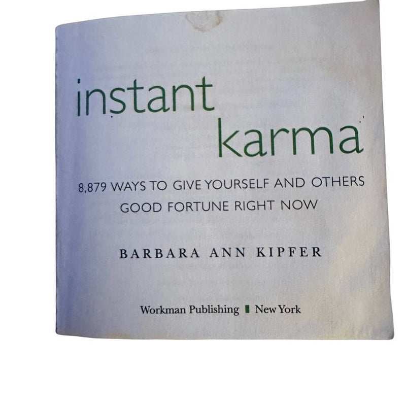 Instant Karma (cannot locate this book :(