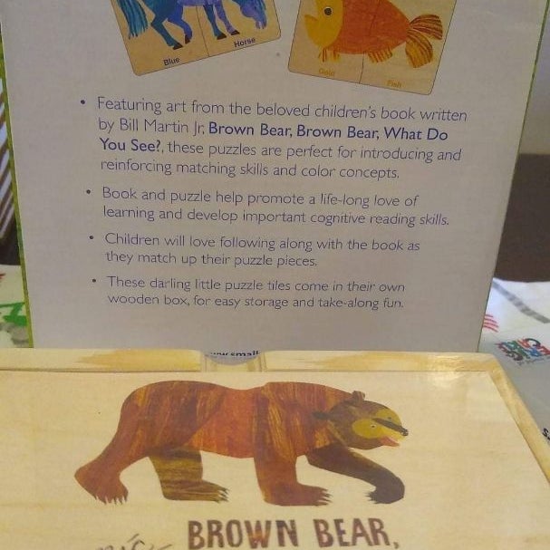 Eric Carle Board Books and Wood Puzzle 