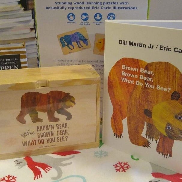 Eric Carle Board Books and Wood Puzzle 