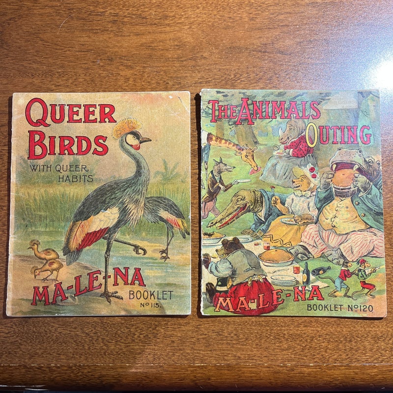 2 Advertising Booklets; The Animals Outing, and Queer Birds with Queer Habits