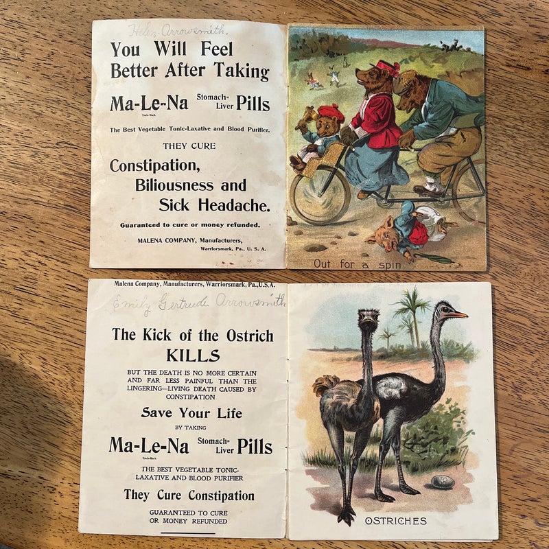 2 Advertising Booklets; The Animals Outing, and Queer Birds with Queer Habits