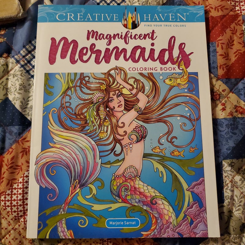 Creative Haven Magnificent Mermaids Coloring Book