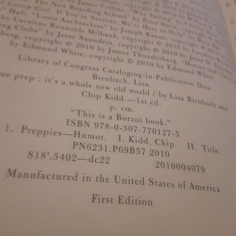 True Prep by Lisa Birnbach with Chip Kidd, Hardcover Preppy book Brooks Brothers Limited Edition! 1st Edition