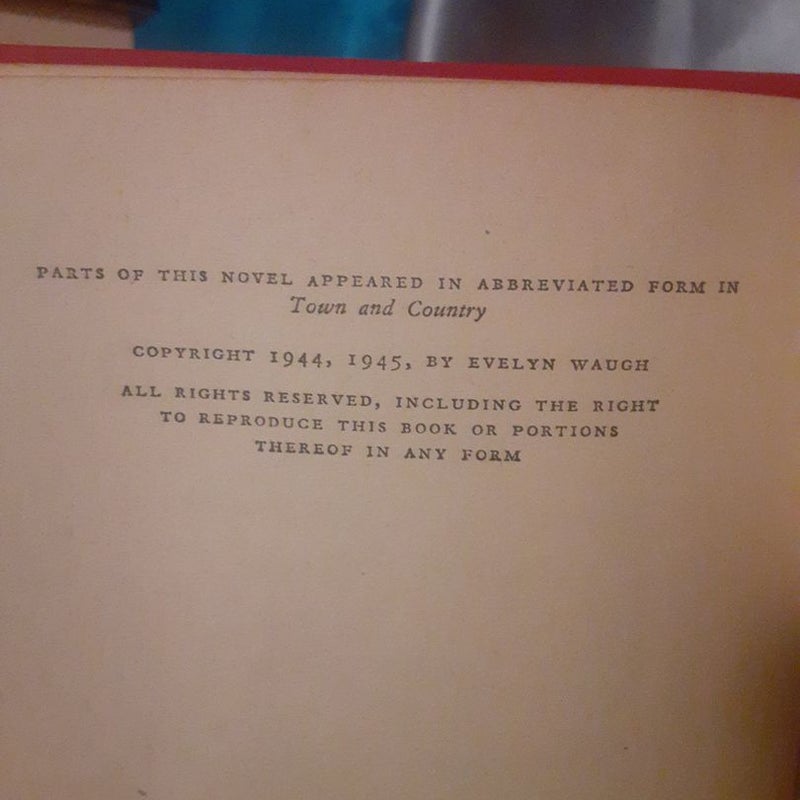 Brideshead Revisited by Evelyn Waugh , 1945 1st Edition Hardcover book