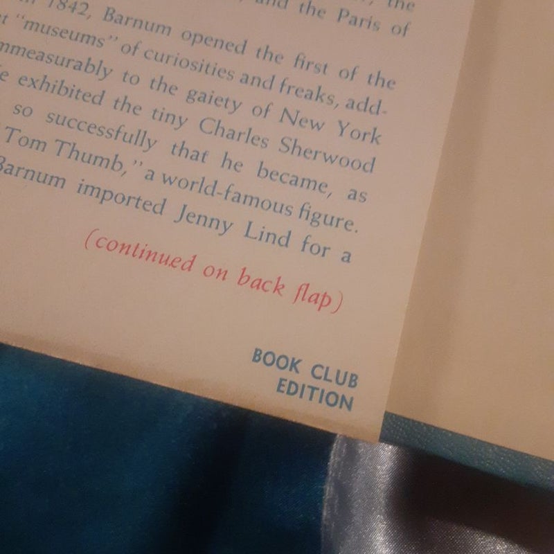 The Fabulous Showman PT Barnum biography hardcover book (The Greatest Showman )
by Irving Wallace ; book club edition 1959