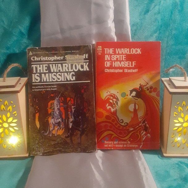 The Warlock in Spite of Himself & The Warlock Is Missing , 2 books by Christopher Stasheff