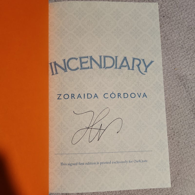 Incendiary *SIGNED**FIRST EDITION*