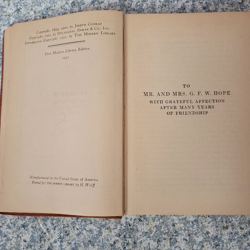 Lord Jim Modern Library First Edition 1931
