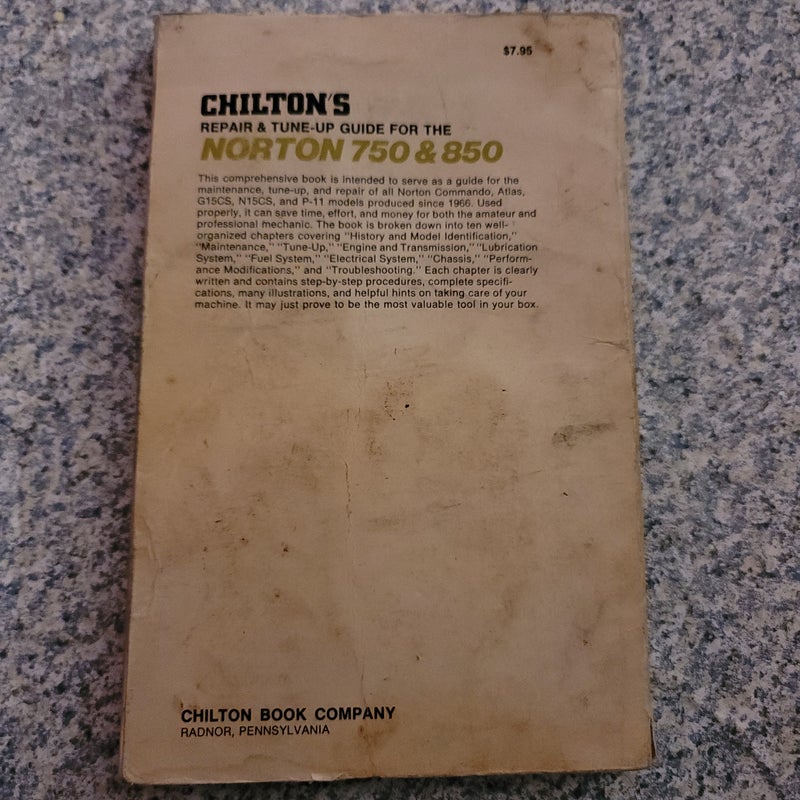 Chilton's Norton 750 & 850 repair guide models 1966-1972
