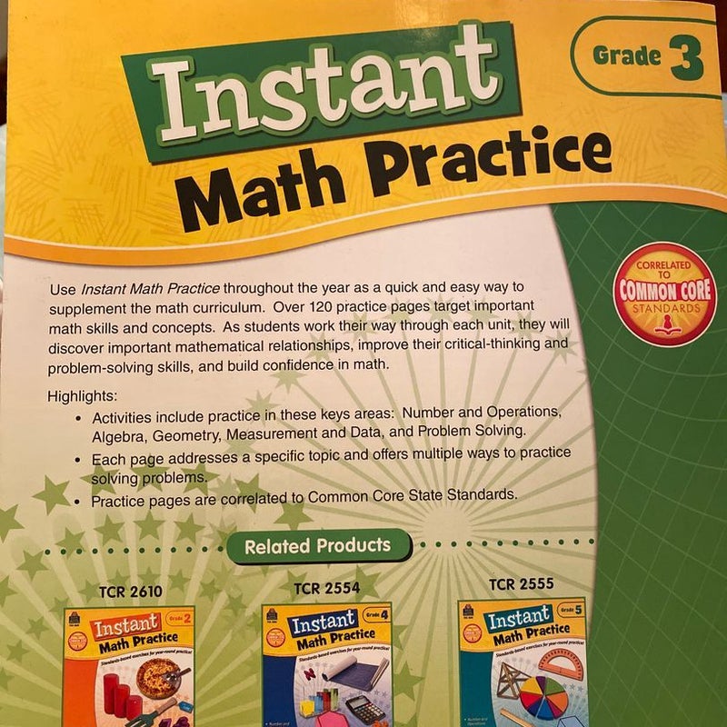 Instant Math Practice Grade 3 ⏰ 