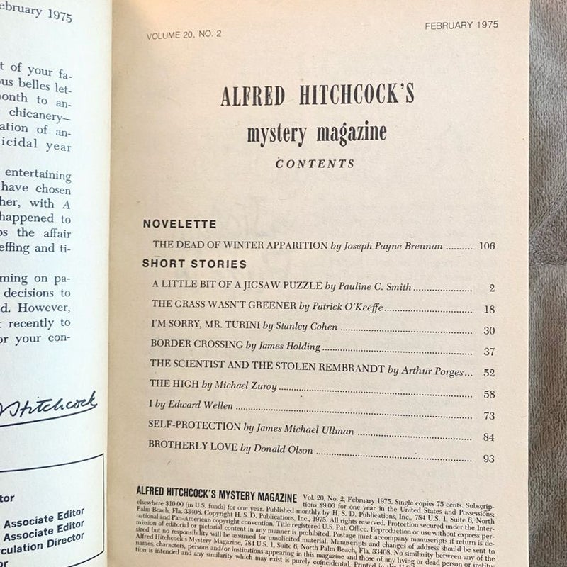 ALFRED HITCHCOCK'S MYSTERY MAGAZINE - February 1975 - H18