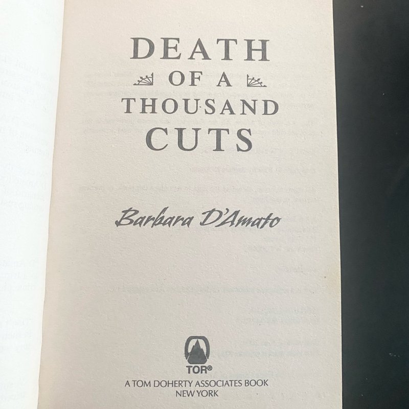 Death of a Thousand Cuts by Barbara D'Amato