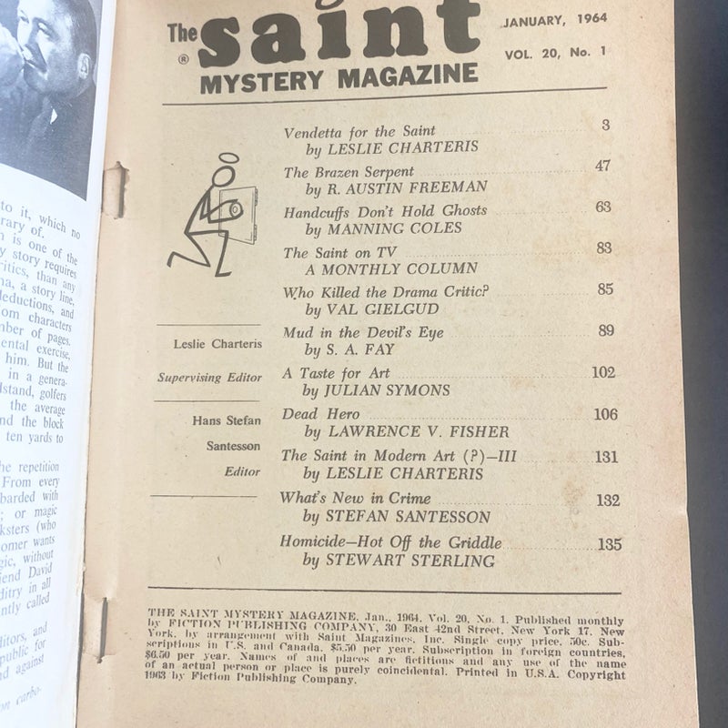 The Saint Mystery Magazine January 1964