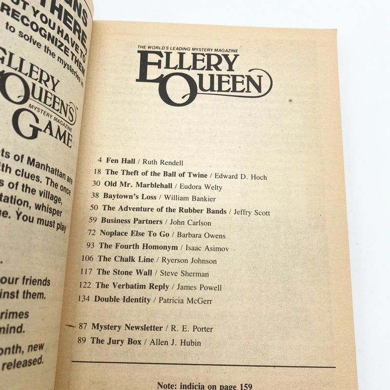 Ellery Queen lot of 4  1985 EQ12