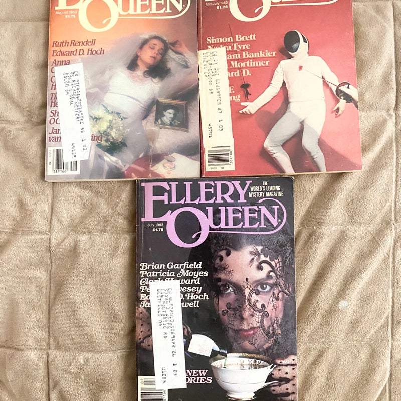 Lot of 3 Ellery Queen 1983 Mid-July July Aug EQ33