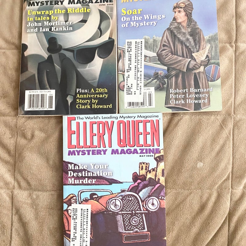 Lot of 3 Ellery Queen 2000 March May June EQ 34