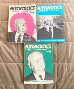 Alfred Hitchcock's Mystery Magazine - Lot of 3 Sept Oct & Dec H19