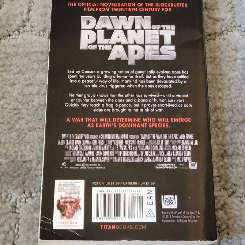 dawn of the planet of the apes the official movie novelization