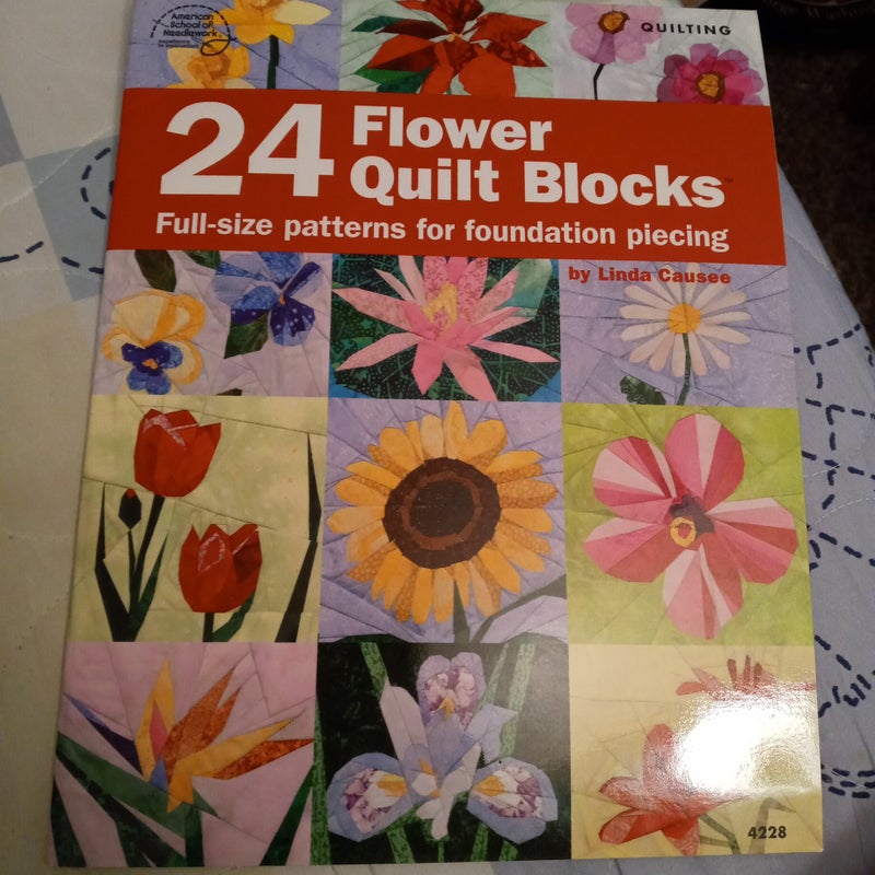 24 Flower Quilt Blocks