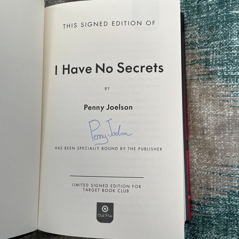 I Have No Secrets (Signed Edition)