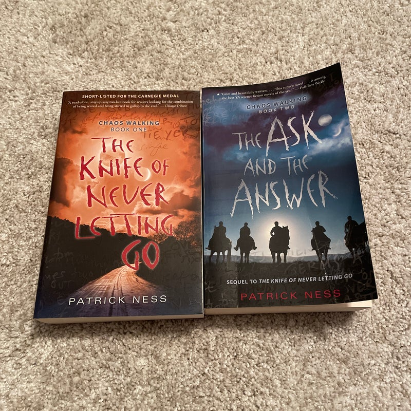 Chaos Walking Books 1&2 The Knife of Never Letting Go and The Ask and the Answer