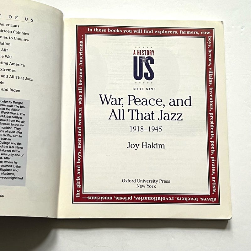 A History of US: War, Peace, and All That Jazz